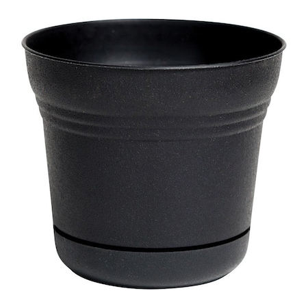 Bloem Bloem Saturn 6.5 in. H X 7.25 in. W Plastic Traditional Planter Black SP0700